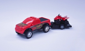 rode speelgoedauto